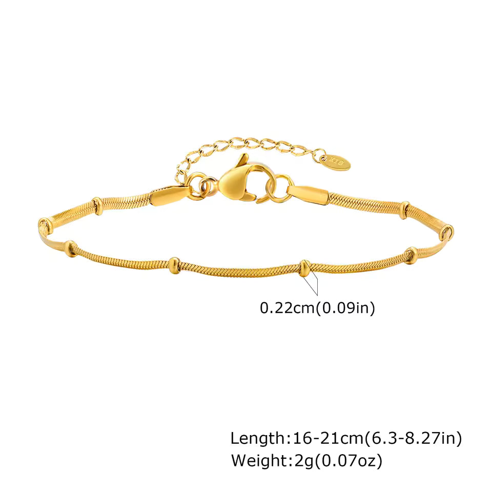 🐍✨ Edelstahl Schlangenarmband Damen