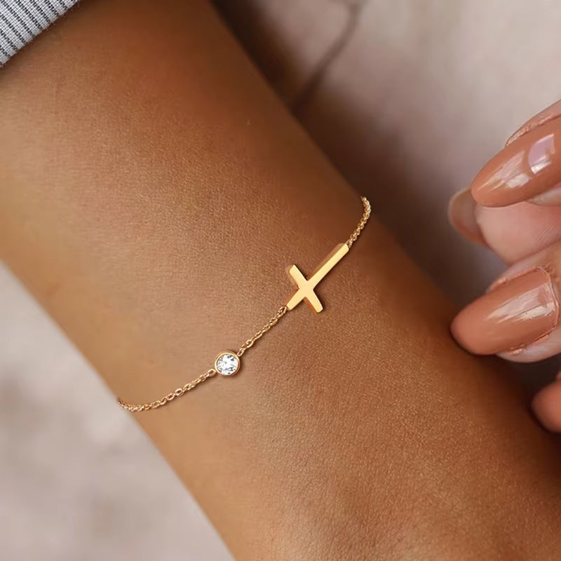 ✝️✨ Kreuz Armband Damen Edelstahl 💎