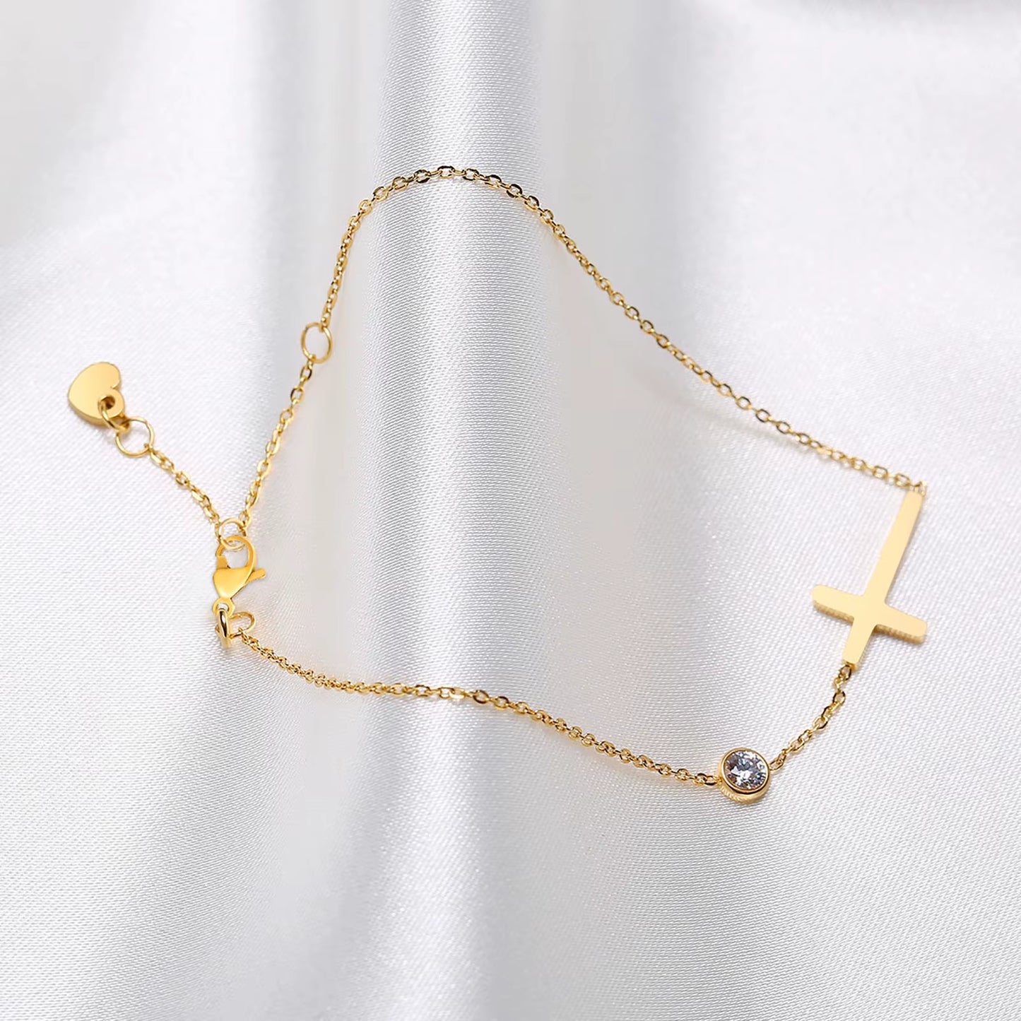 ✝️✨ Kreuz Armband Damen Edelstahl 💎