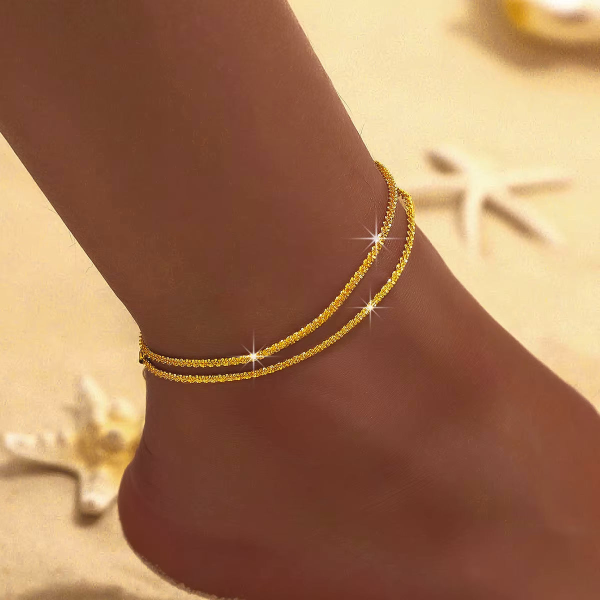 Xurybands Funkelnde Träume Doppelt-Fußkettenset 🎀🌟