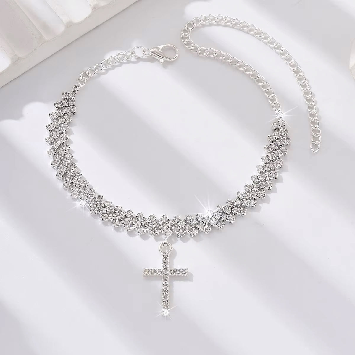 Strahlendes Kreuz Fußkette