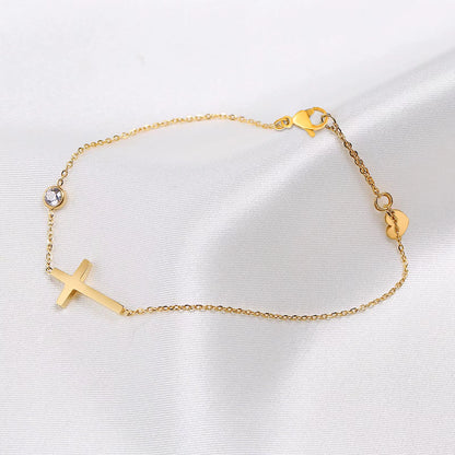 ✝️✨ Kreuz Armband Damen Edelstahl 💎