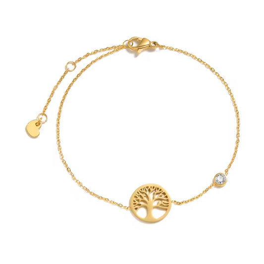 Lebensbaum Armband mit Kristall ✨💎🤍