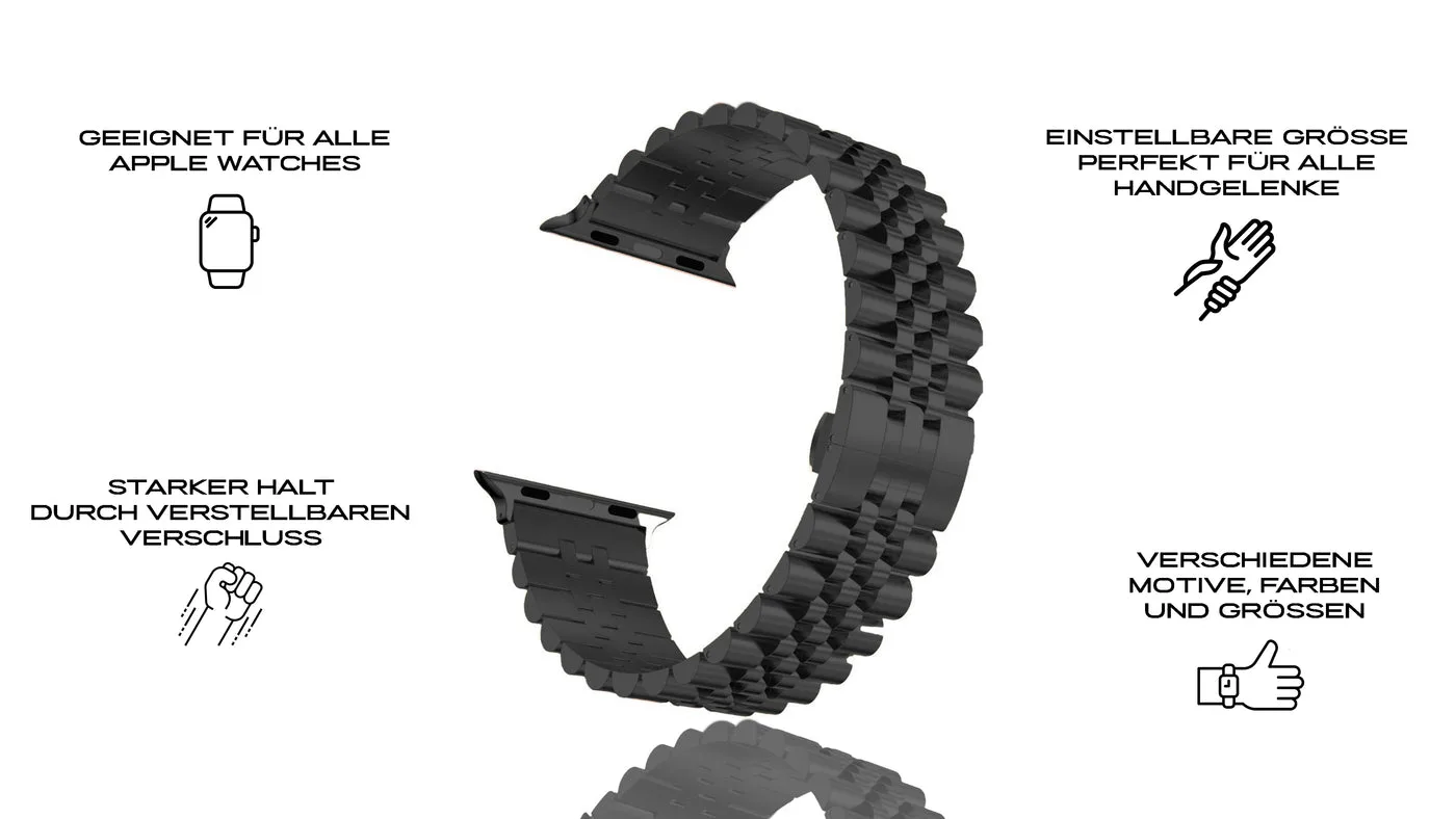 Xurybands Luxus Stahl Armband für Apple Watch