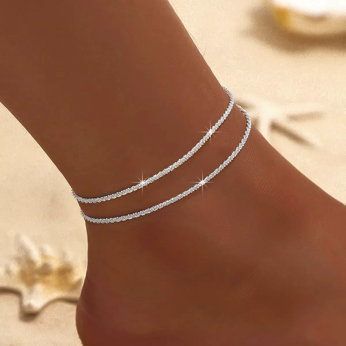 Xurybands Funkelnde Träume Doppelt-Fußkettenset 🎀🌟