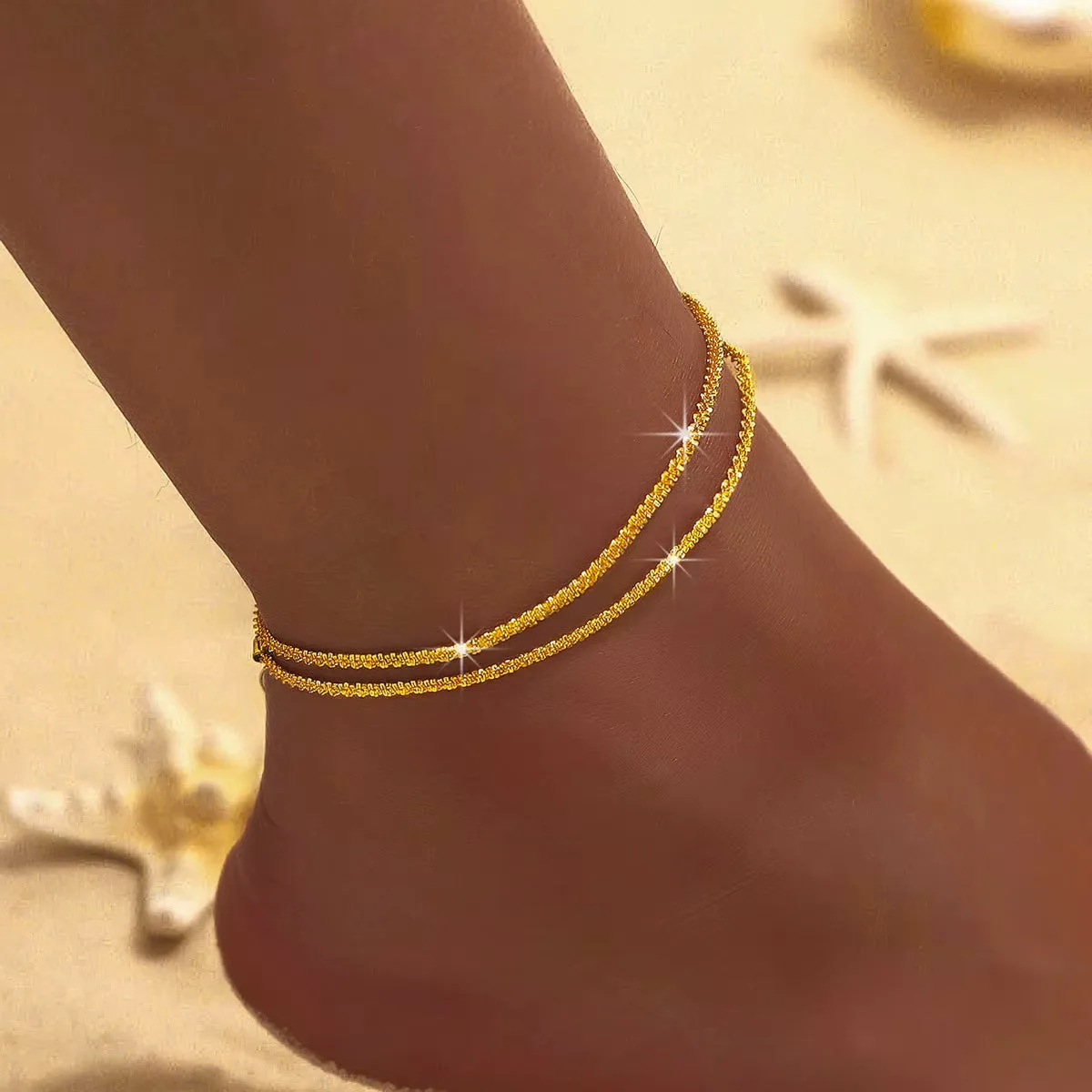 Xurybands Funkelnde Träume Doppelt-Fußkettenset 🎀🌟