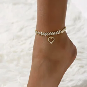 Diamantherz Fußkette