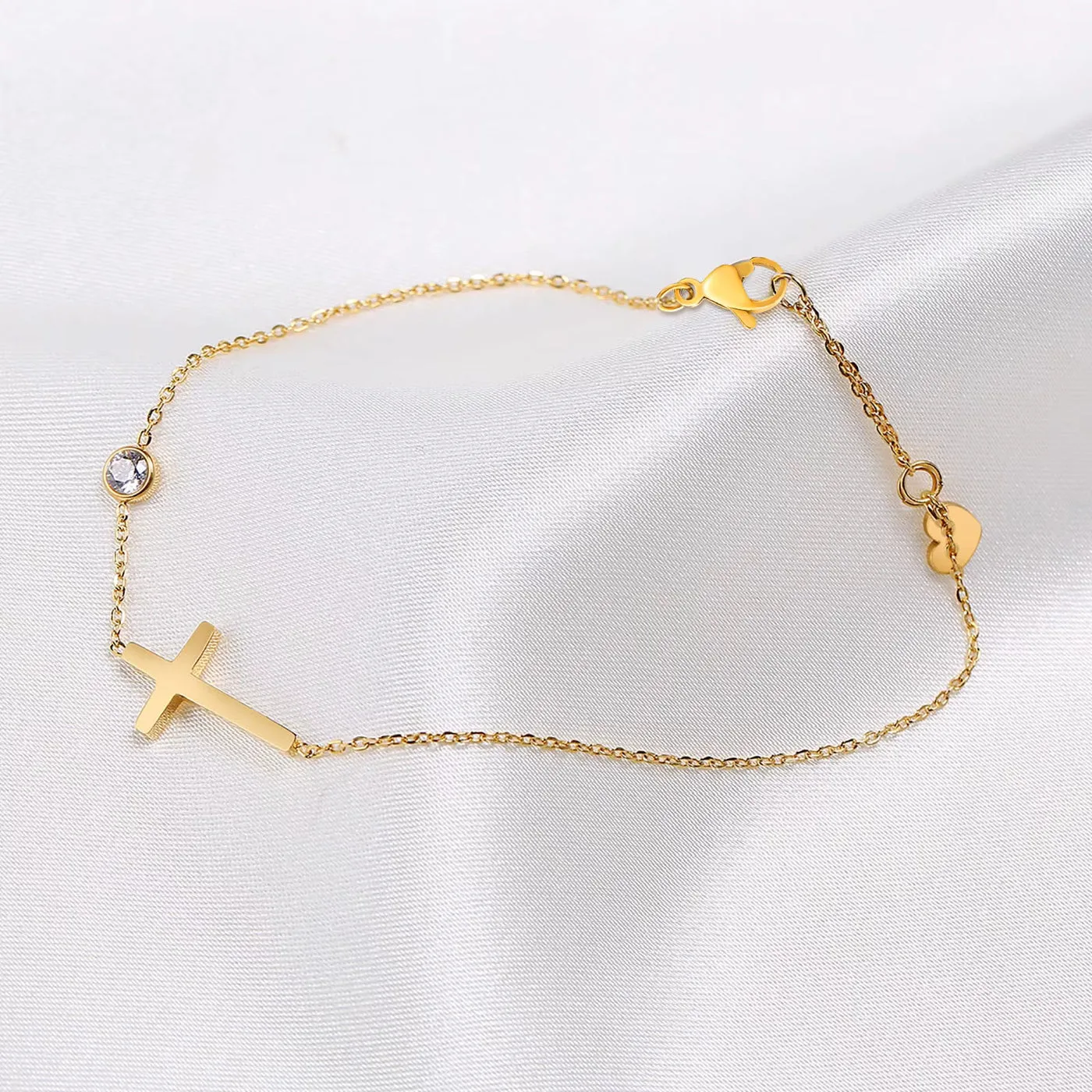 ✝️✨ Kreuz Armband Damen Edelstahl 💎